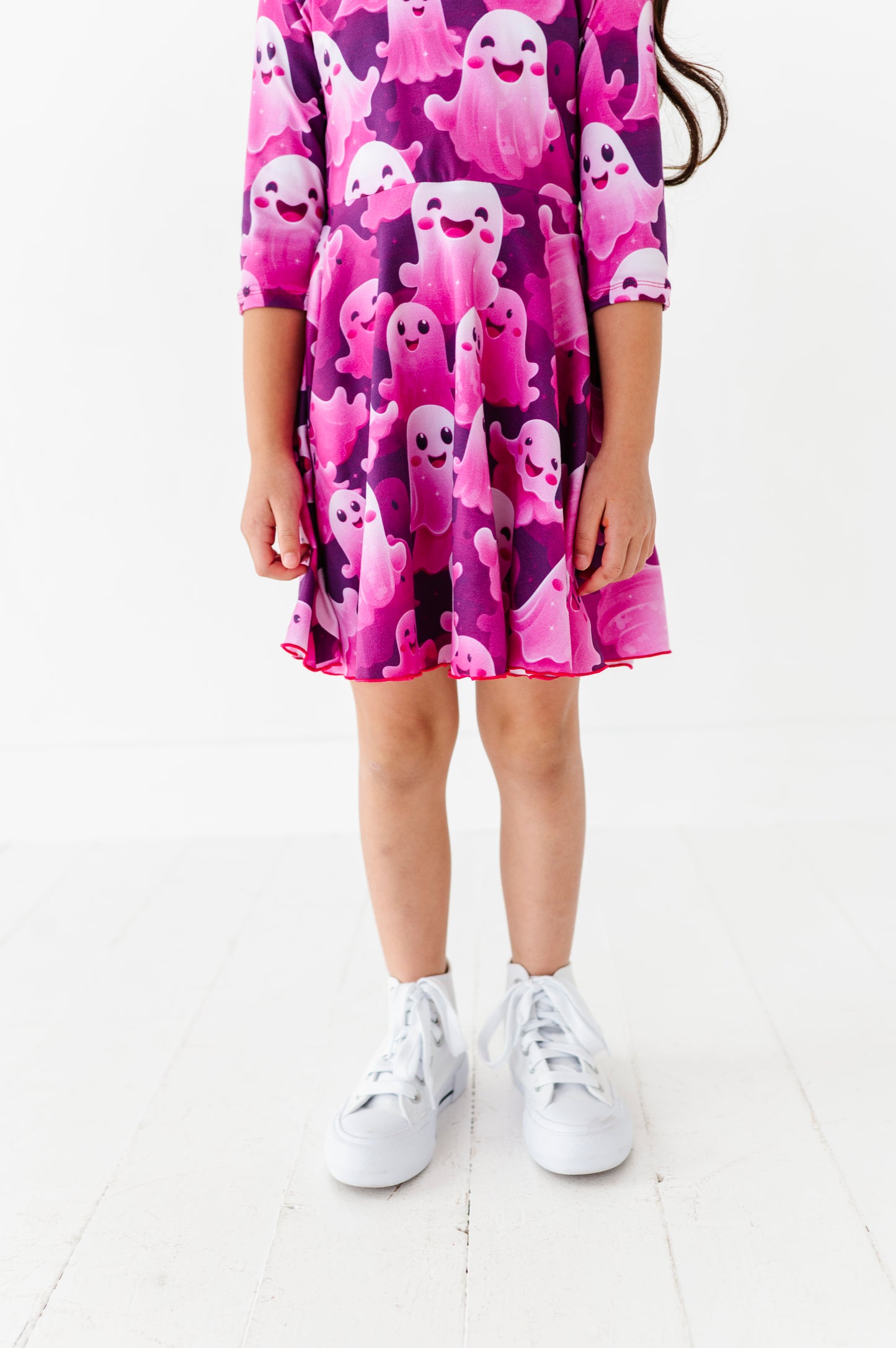 Cecilia Dress- Pink & Purple Ghost