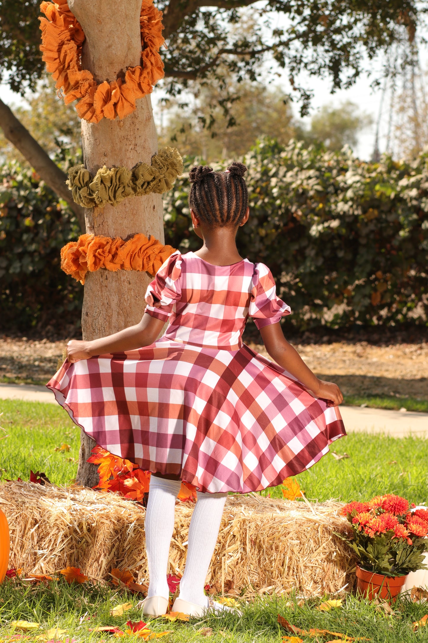 Netta Dress- Purple Plaid