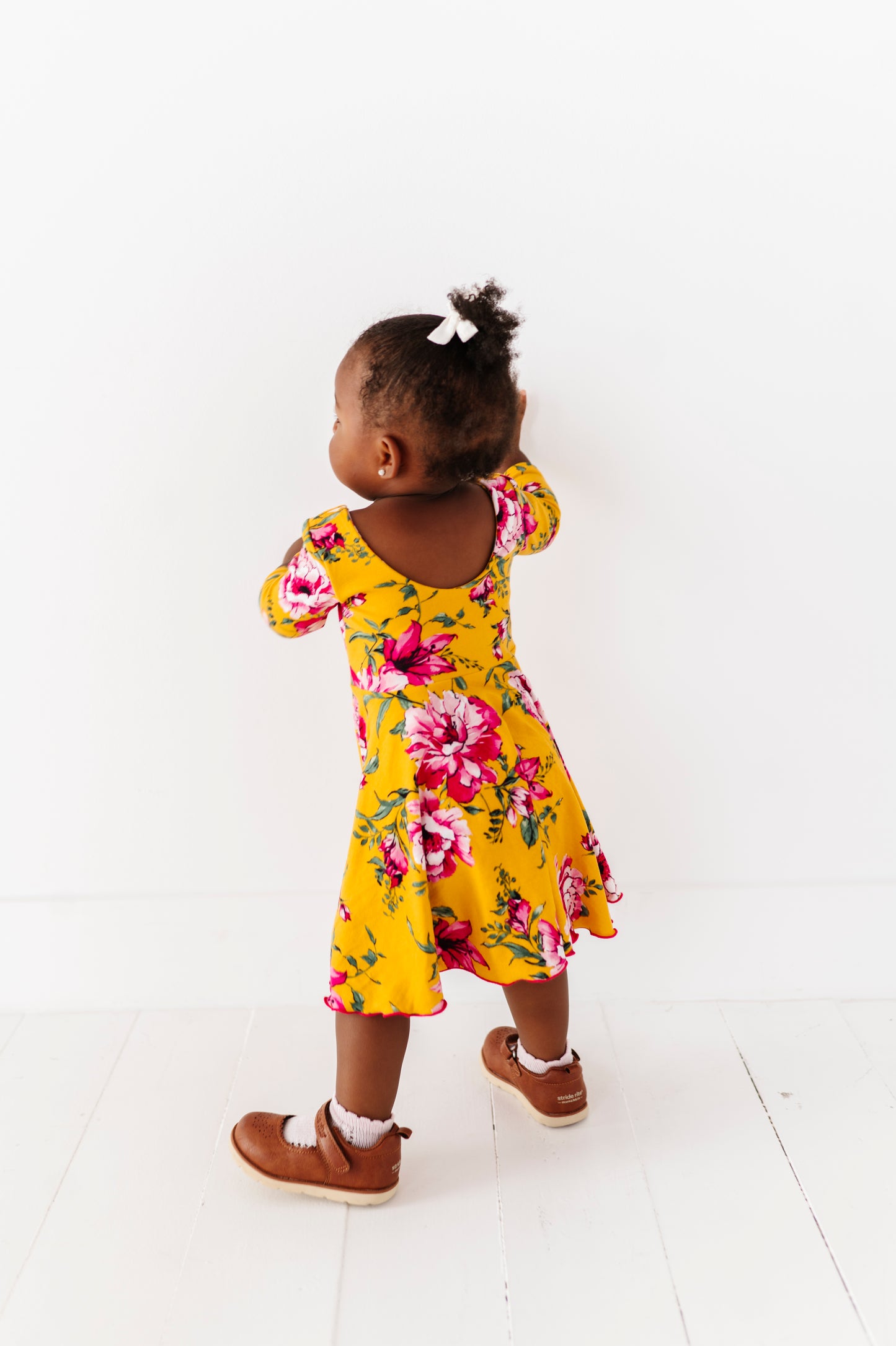 Cecilia Dress- Mustard Floral