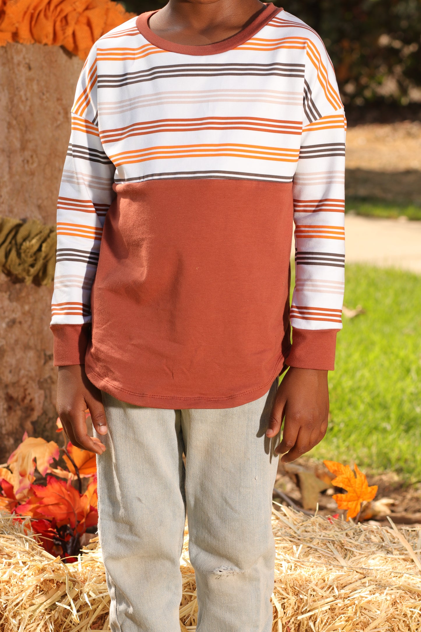 Quincy Tee- Muted Stripes