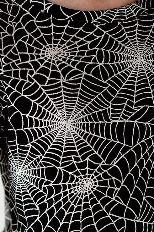 Skater Dress- Holographic Spiderwebs