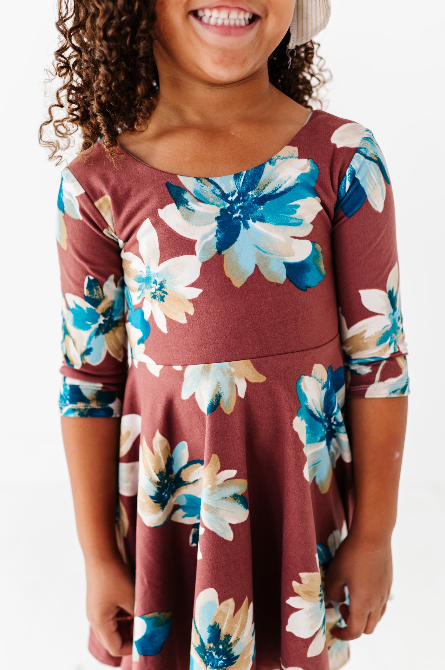 Cecilia Dress- Brown Floral