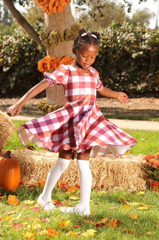 Netta Dress- Purple Plaid
