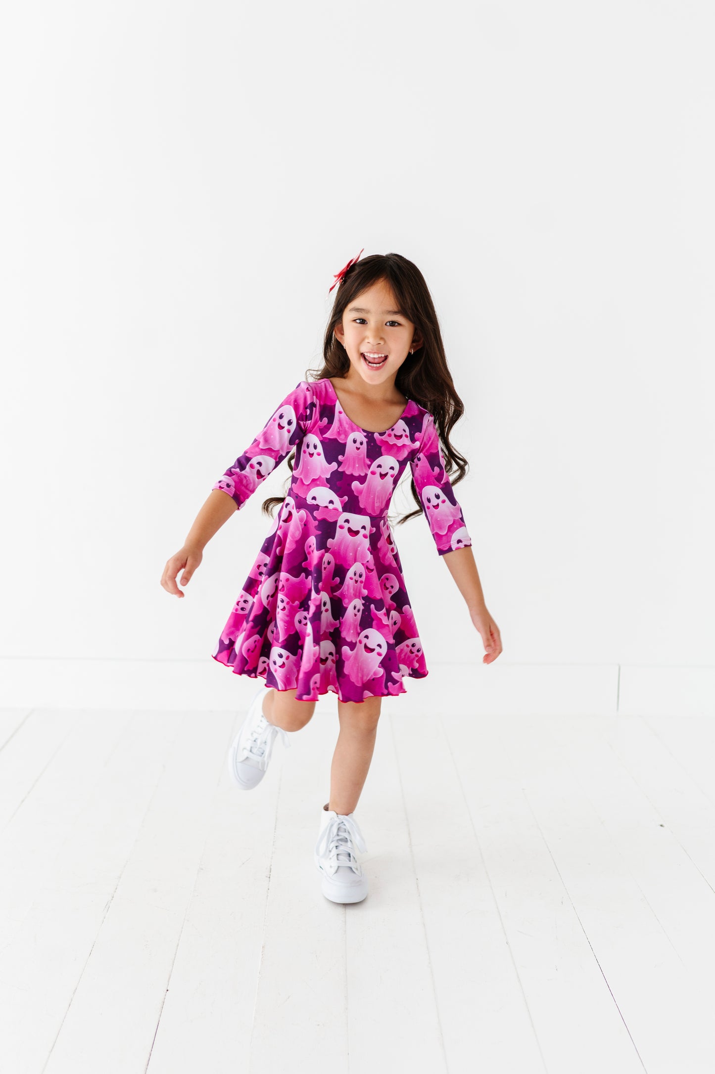 Cecilia Dress- Pink & Purple Ghost