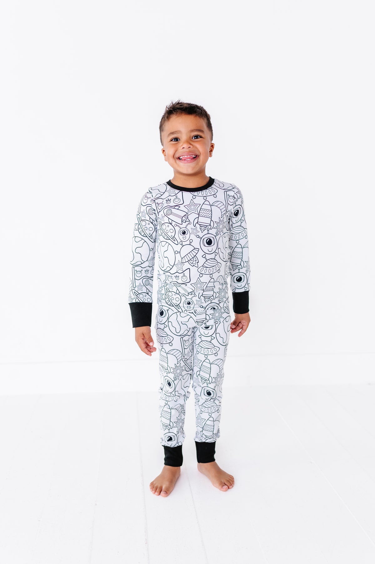Coloring Pajamas- Aliens