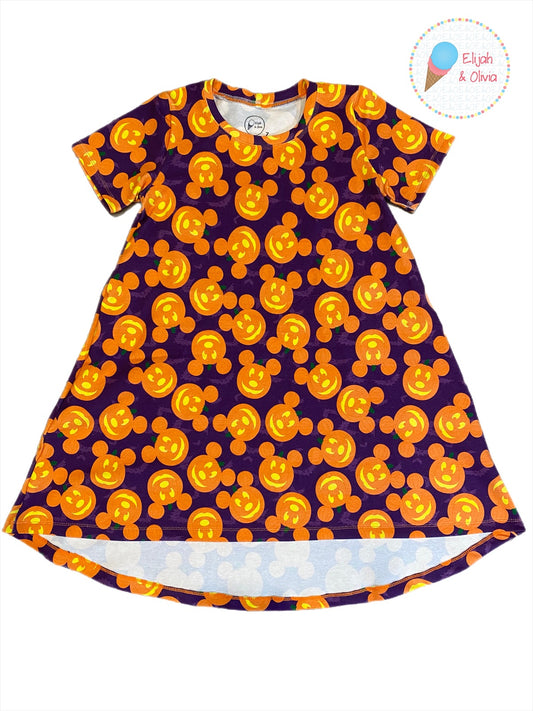 T-Shirt Dress- Pumpkins