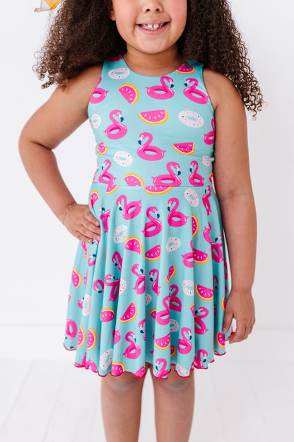 Chloe Dress- Flamingos