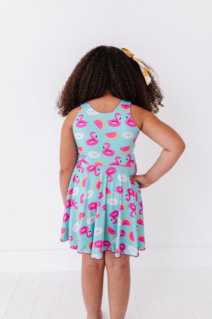Chloe Dress- Flamingos