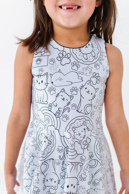 Chloe Dress- Color Me Kitties