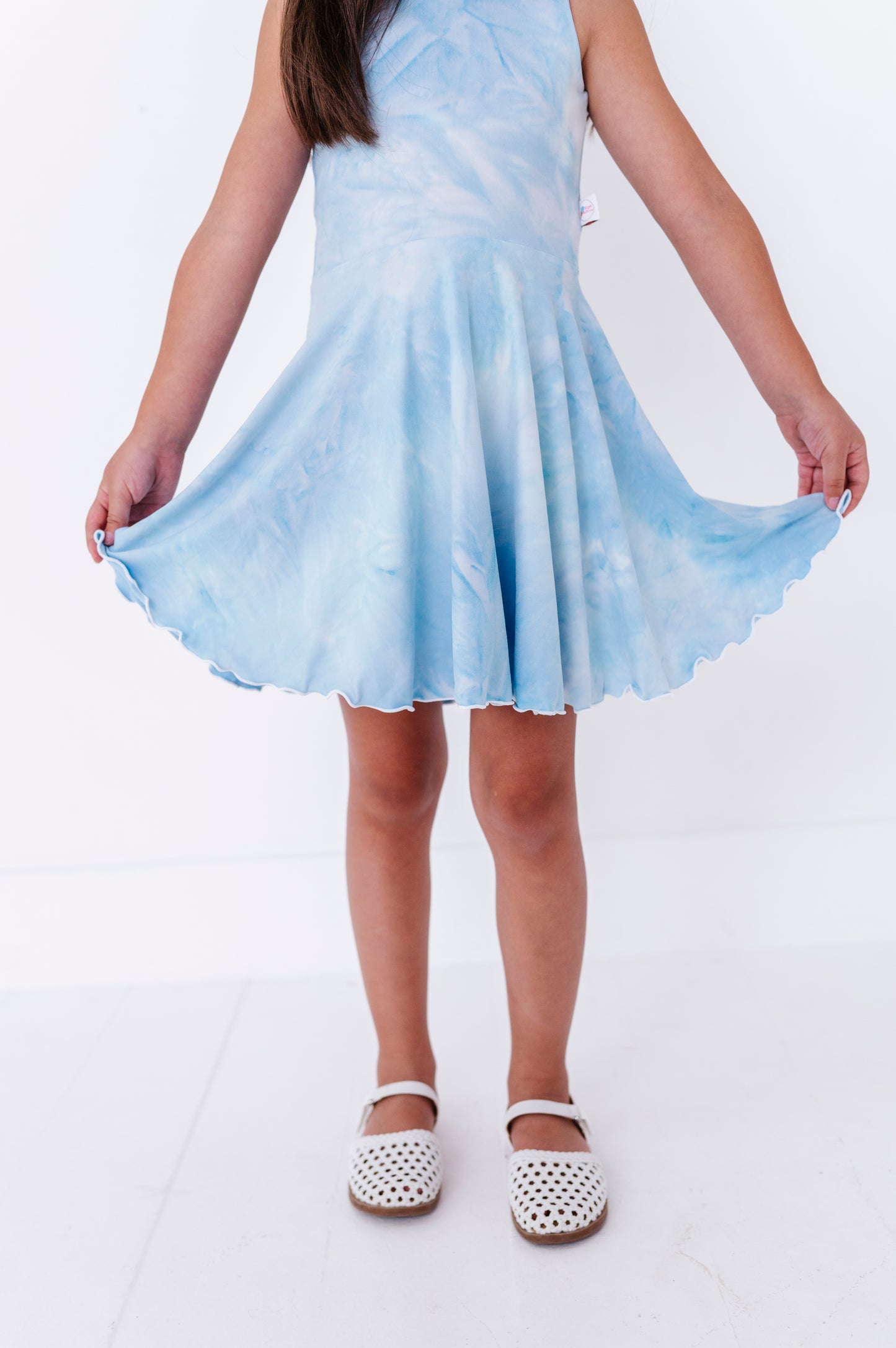 Chloe Tank Dress- Blue Tie Dye