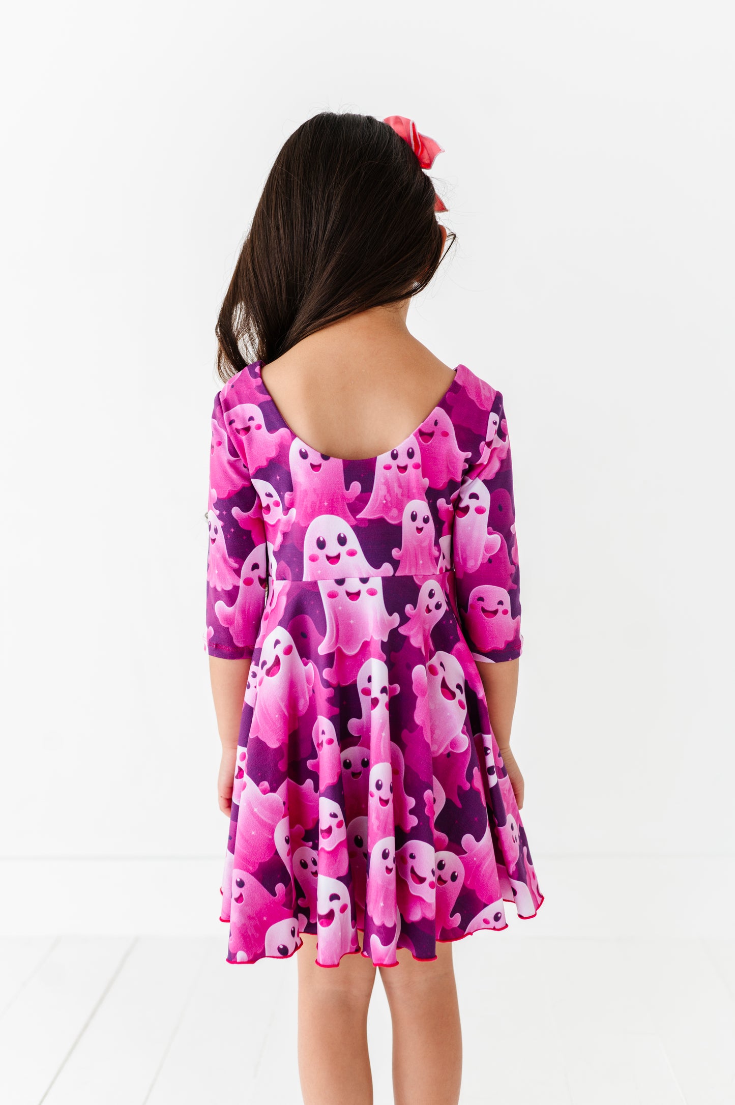 Cecilia Dress- Pink & Purple Ghost