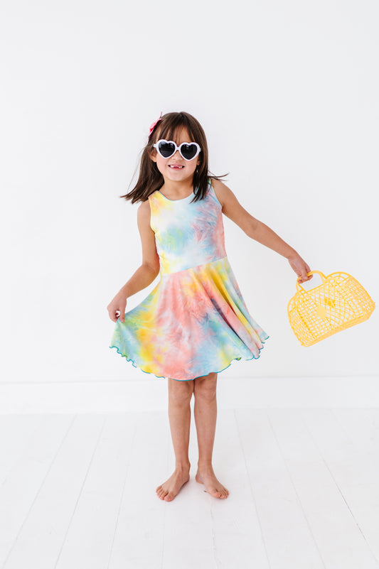Chloe Dress- Pastel Tie-Dye