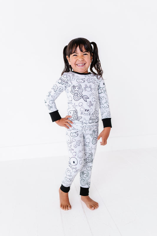 Coloring Pajamas- Mermaids