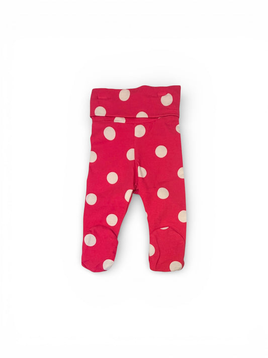 Footie Pants- Pink Polka Dots