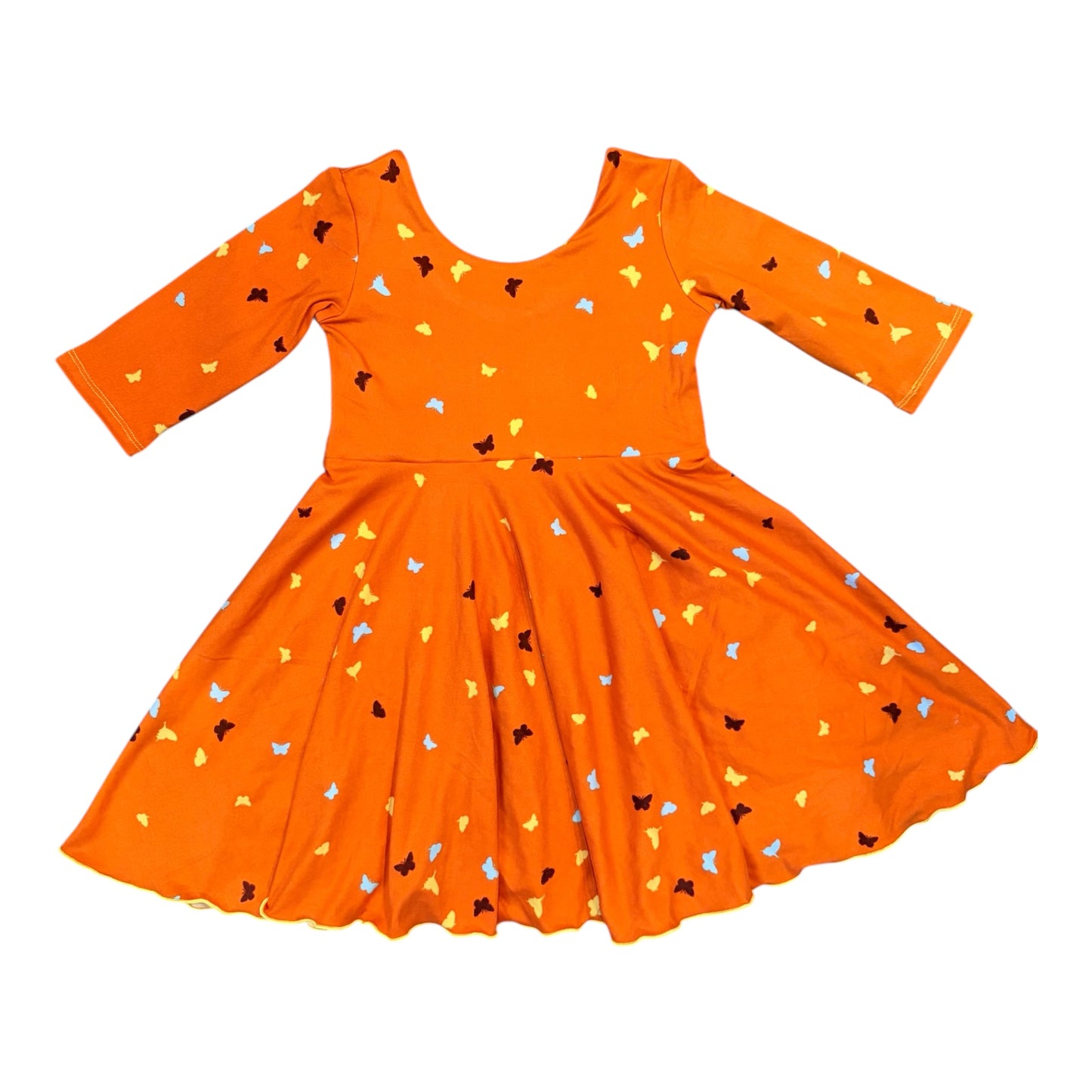 Cecilia Dress- Rust Butterflies