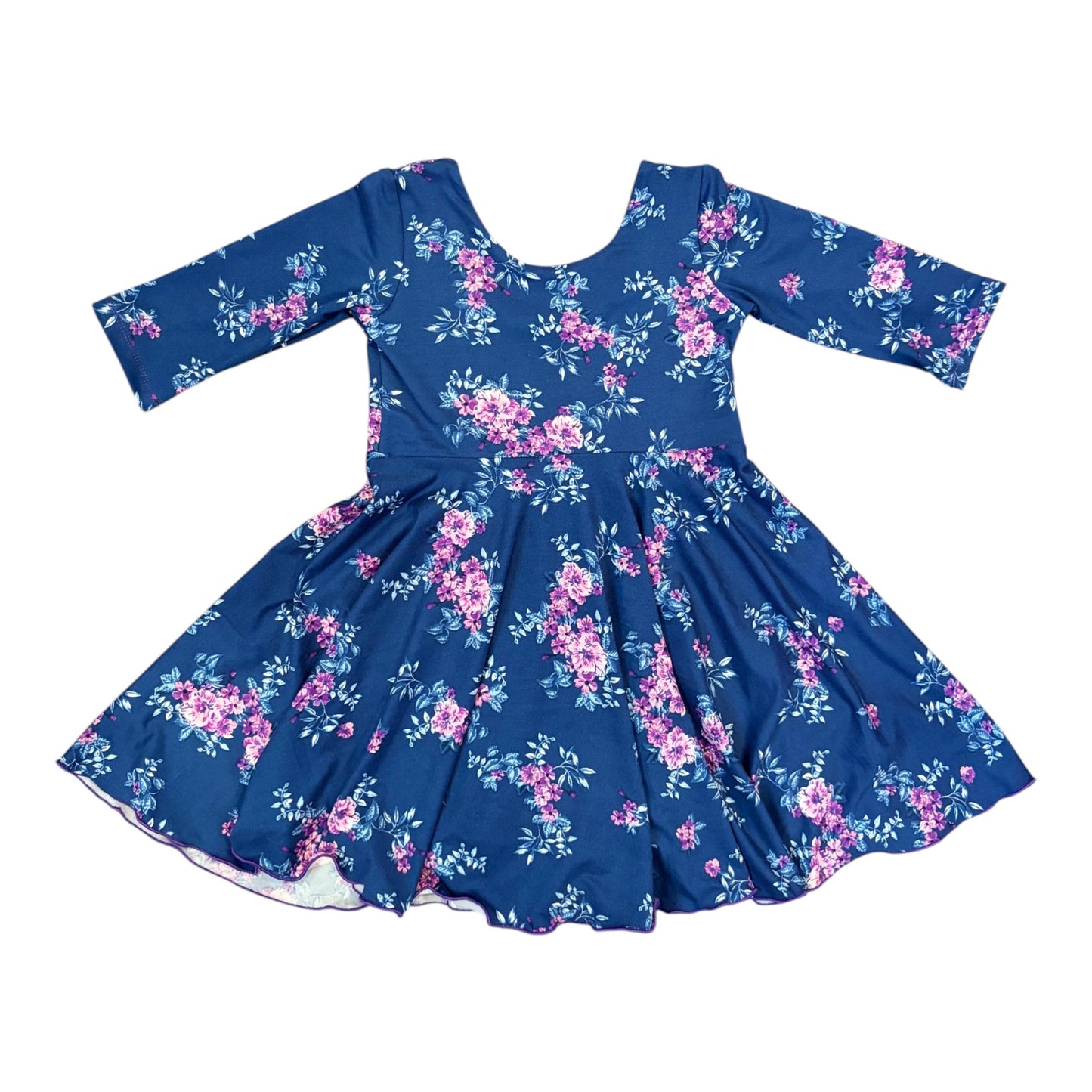 Cecilia Dress- Navy Florals