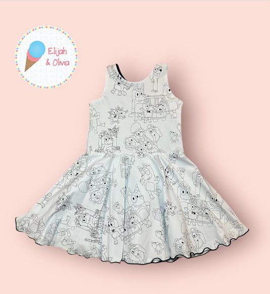 Chloe Dress- Color Me Doggie