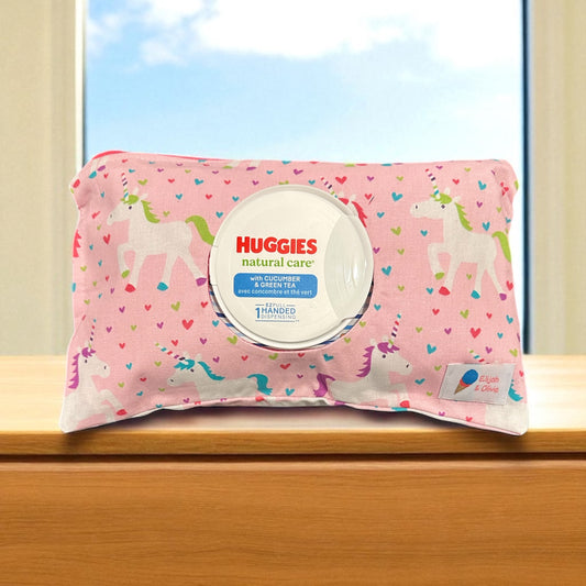 Circle Wipes Case- Unicorns
