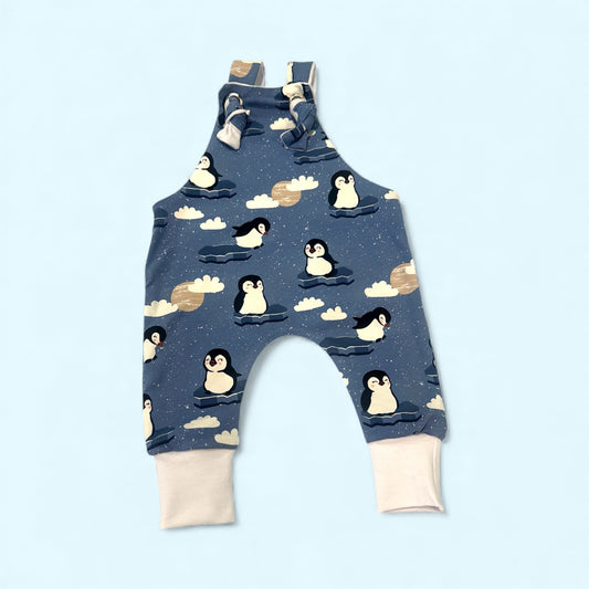 Knotted Pants Romper- Penguins