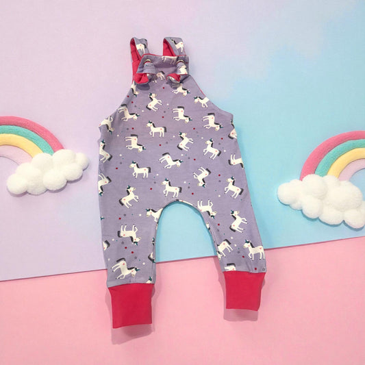 Knotted Pants Romper- Unicorns