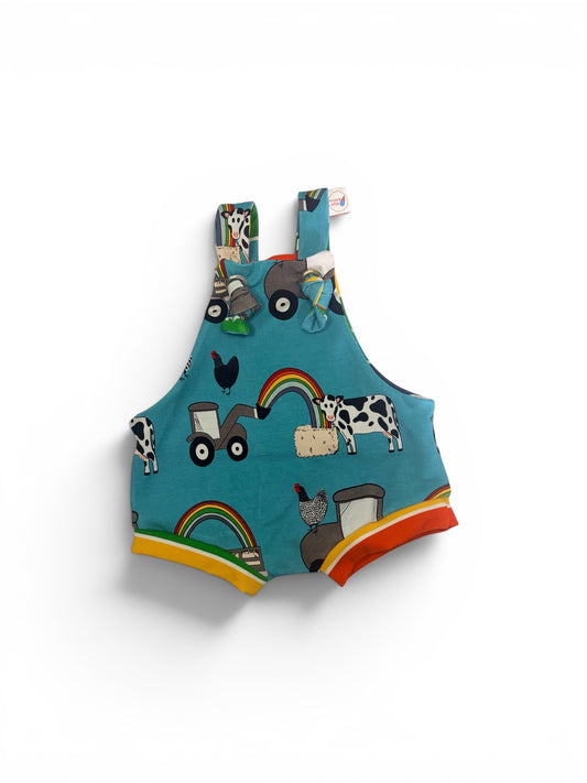 Knotted Romper- Farm Animals