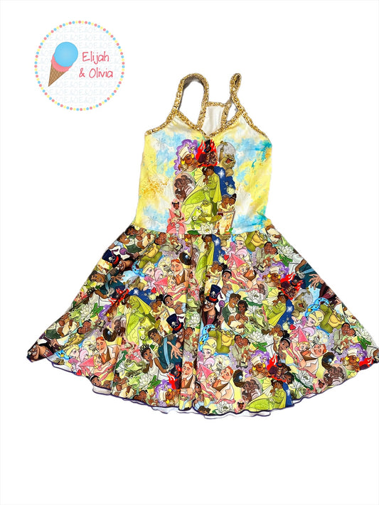 Key Low Low Dress- Frog