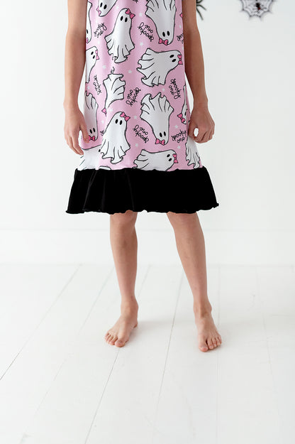 Double Ruffle Nightgown- Ghosts