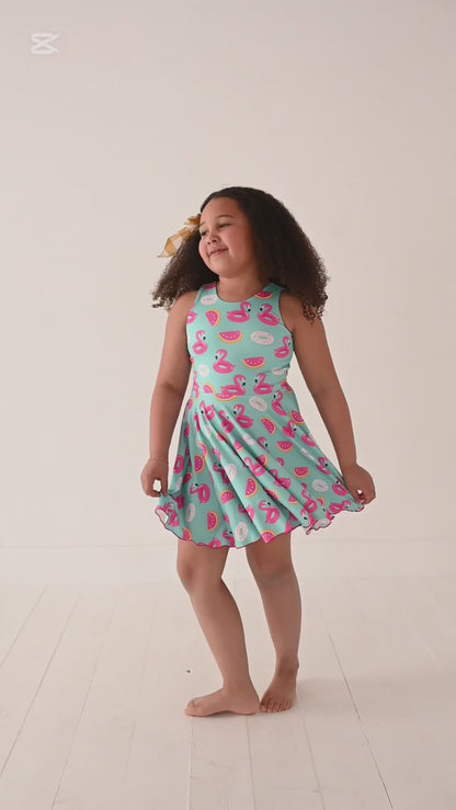 Chloe Dress- Flamingos
