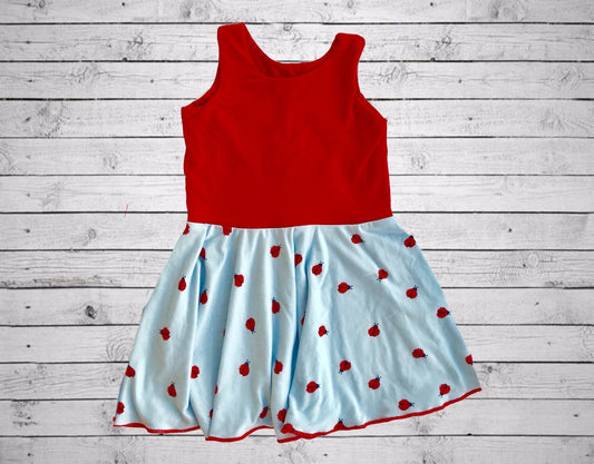 Chloe Playdate Dress- Lady Bugs & Red