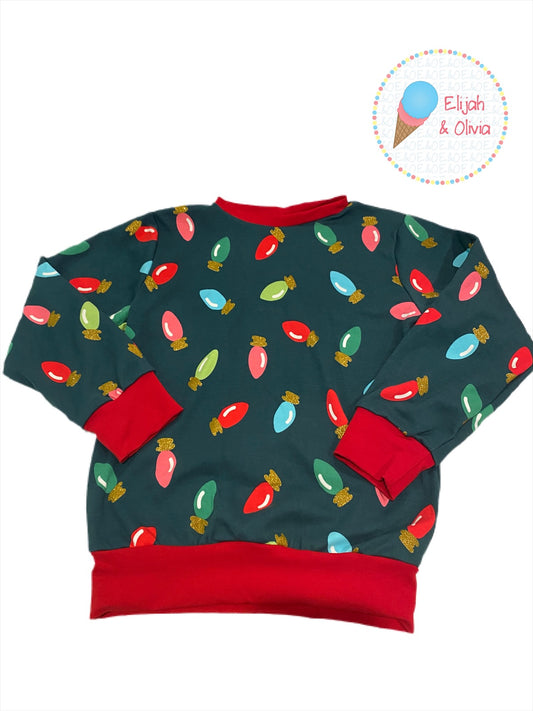 Crewneck Sweatshirt- Christmas lights