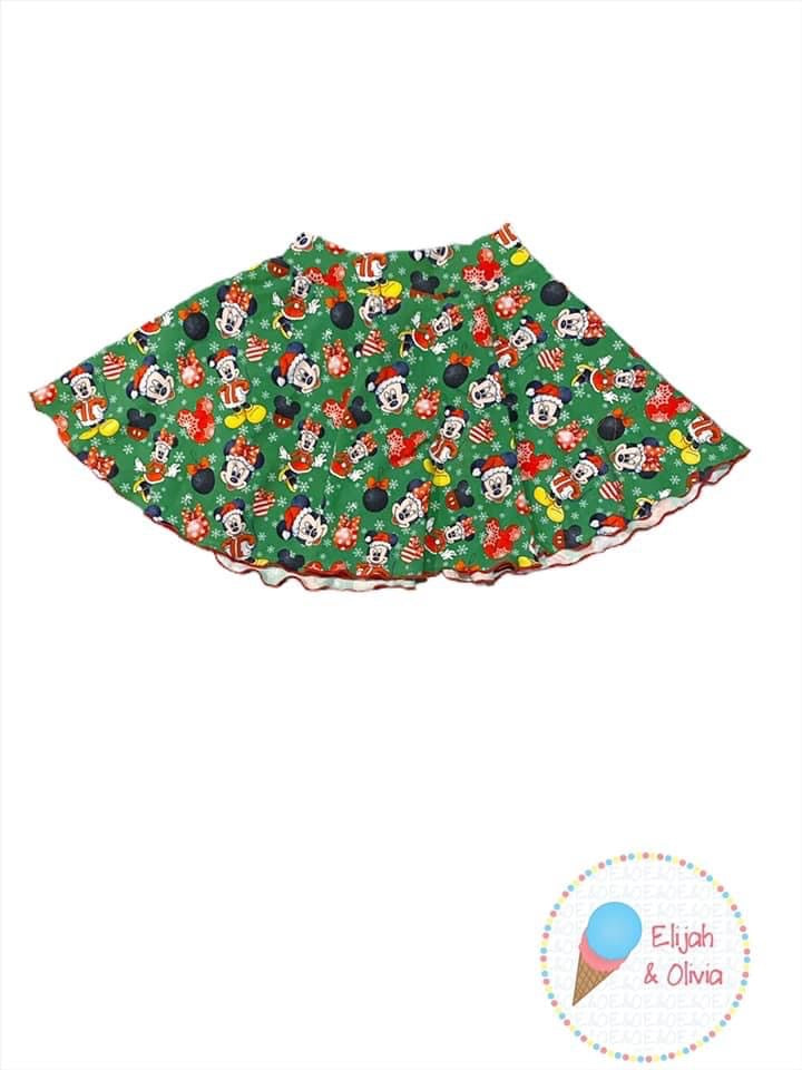 Sienna Twirl Skirt- Holiday Mouse
