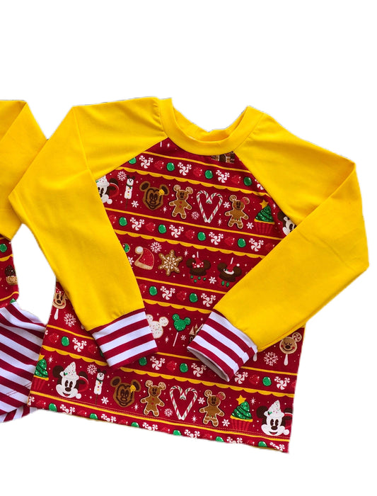 Randy Raglan- Mickey sweet treats long sleeves