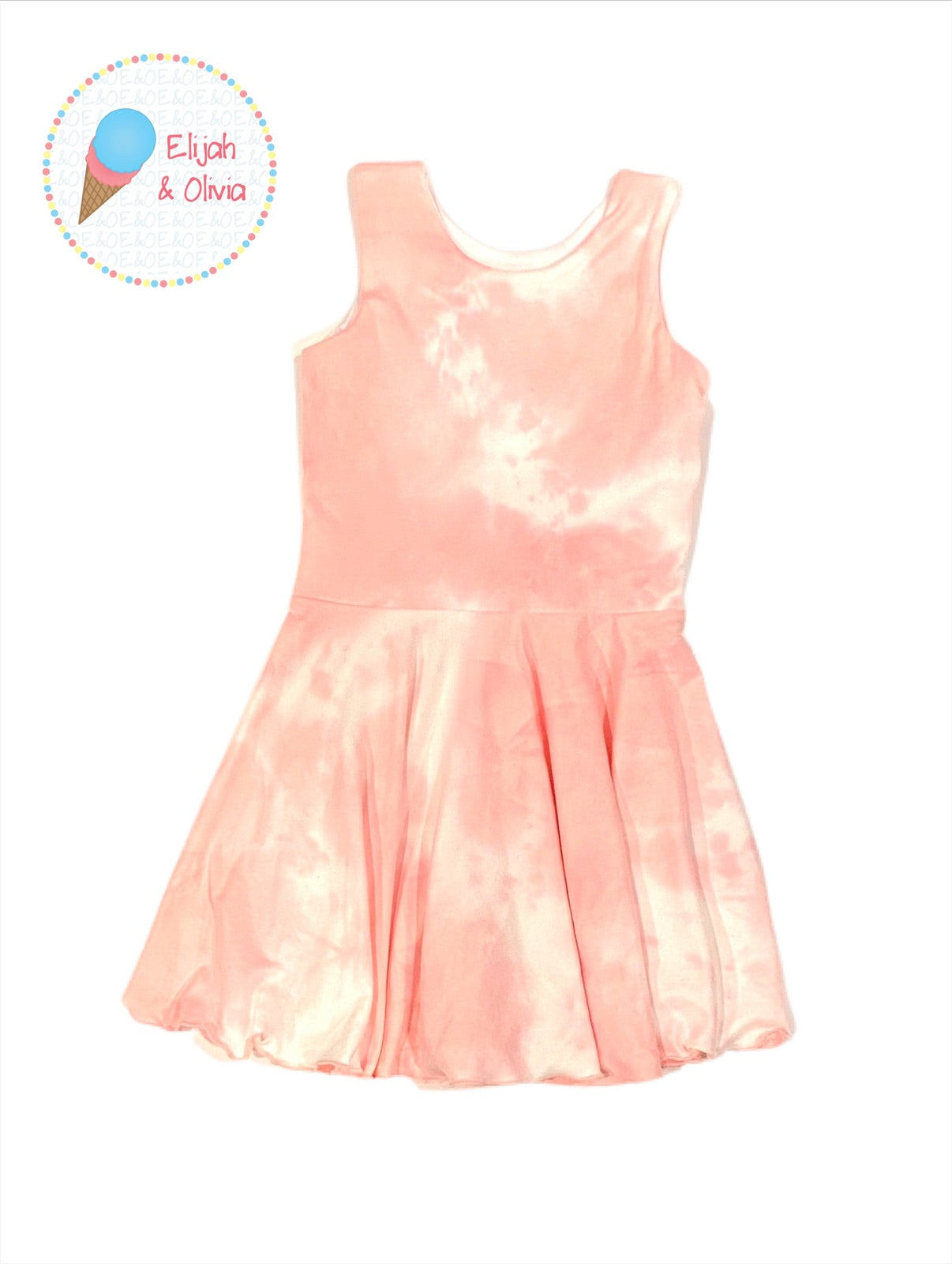 Chloe Dress- Pink & White Tie Dye