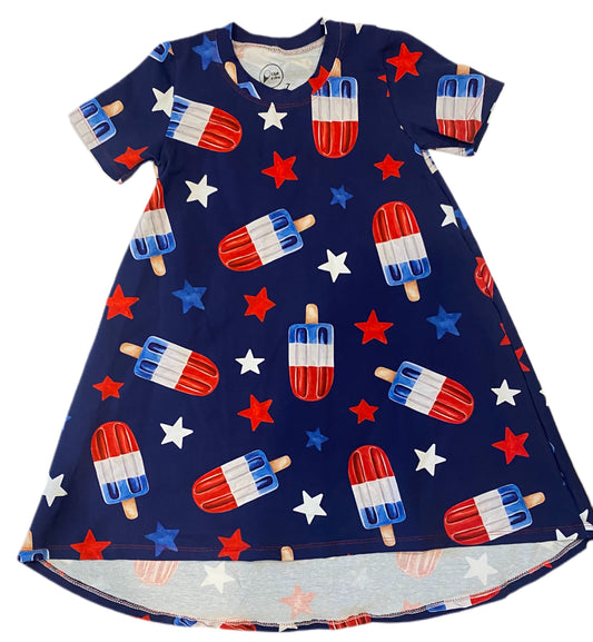 T-Shirt Dress- Popsicles