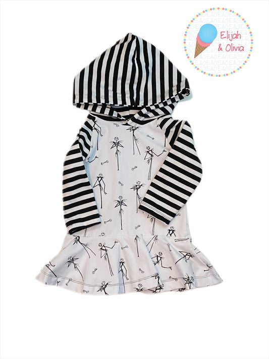 Emily Peplum with hood-Skeleton Man